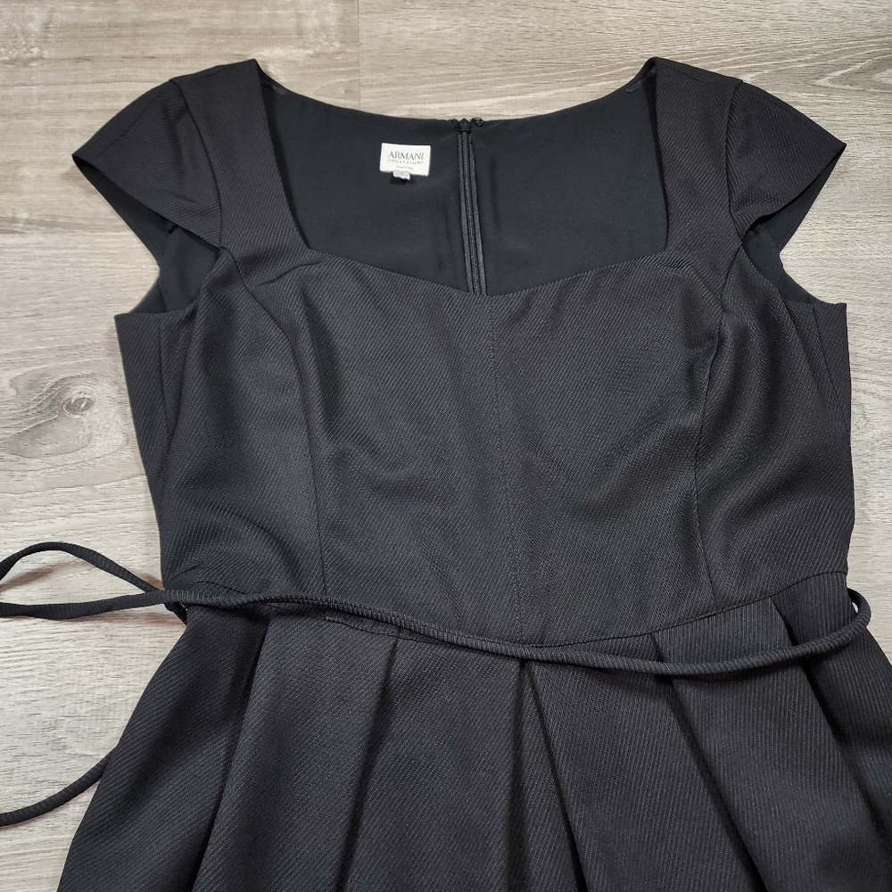 ARMANI COLLEZIONI Made In Italy Black Classic Cocktail Dress 8 - Picture 2 of 16